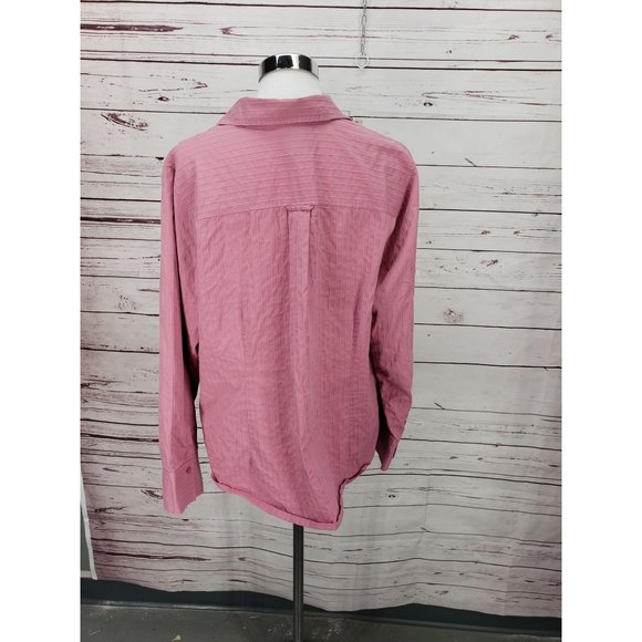 Lane‎ Bryant Pink Size 18/20 Long Sleeve Button Up Shirt - Picture 3 of 12